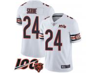 #24 Limited Buster Skrine White Football Road Youth Jersey Chicago Bears Vapor Untouchable 100th Season