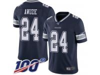 #24 Limited Chidobe Awuzie Navy Blue Football Home Youth Jersey Dallas Cowboys Vapor Untouchable 100th Season