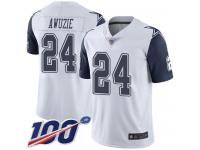 #24 Limited Chidobe Awuzie White Football Men's Jersey Dallas Cowboys Rush Vapor Untouchable 100th Season