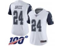 #24 Limited Chidobe Awuzie White Football Women's Jersey Dallas Cowboys Rush Vapor Untouchable 100th Season