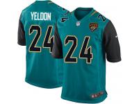 #24 T.J. Yeldon Jacksonville Jaguars Home Jersey _ Nike Youth Teal Green NFL Game