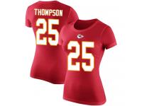 #25 Darwin Thompson Red Football Rush Pride Name & Number Women's Kansas City Chiefs T-Shirt