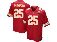 #25 Game Darwin Thompson Red Football Home Youth Jersey Kansas City Chiefs