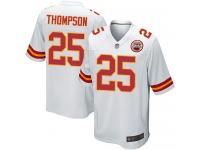 #25 Game Darwin Thompson White Football Road Youth Jersey Kansas City Chiefs