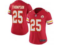 #25 Limited Darwin Thompson Red Football Home Women's Jersey Kansas City Chiefs Vapor Untouchable
