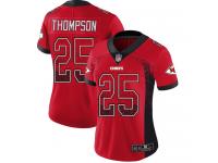 #25 Limited Darwin Thompson Red Football Women's Jersey Kansas City Chiefs Rush Drift Fashion
