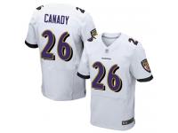 #26 Elite Maurice Canady White Football Road Men's Jersey Baltimore Ravens
