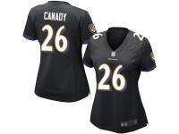 #26 Game Maurice Canady Black Football Alternate Women's Jersey Baltimore Ravens