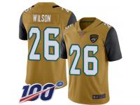 #26 Limited Jarrod Wilson Gold Football Youth Jersey Jacksonville Jaguars Rush Vapor Untouchable 100th Season