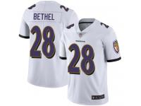 #28 Limited Justin Bethel White Football Road Youth Jersey Baltimore Ravens Vapor Untouchable