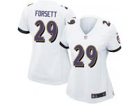 #29 Justin Forsett Baltimore Ravens Road Jersey _ Nike Women's White NFL Game