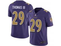 #29 Limited Earl Thomas III Purple Football Youth Jersey Baltimore Ravens Rush Vapor Untouchable
