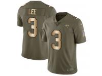 #3 Limited Tanner Lee Olive Gold Nike NFL Youth Jersey Jacksonville Jaguars 2017 Salute to Service