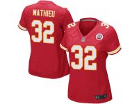 #32 Game Tyrann Mathieu Red Football Home Women's Jersey Kansas City Chiefs