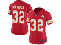 #32 Limited Tyrann Mathieu Red Football Home Women's Jersey Kansas City Chiefs Vapor Untouchable