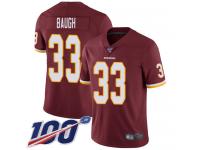 #33 Limited Sammy Baugh Burgundy Red Football Home Men's Jersey Washington Redskins Vapor Untouchable 100th Season