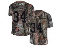 #34 Limited Carlos Hyde Camo Football Men's Jersey Kansas City Chiefs Rush Realtree