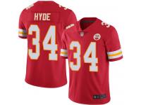 #34 Limited Carlos Hyde Red Football Home Youth Jersey Kansas City Chiefs Vapor Untouchable