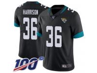 #36 Limited Ronnie Harrison Black Football Home Youth Jersey Jacksonville Jaguars Vapor Untouchable 100th Season