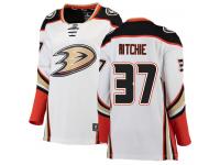 #37 Breakaway Nick Ritchie Women's White NHL Jersey - Away Anaheim Ducks