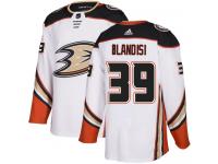 #39 Adidas Authentic Joseph Blandisi Youth White NHL Jersey - Away Anaheim Ducks