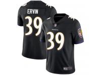 #39 Limited Tyler Ervin Black Football Alternate Men's Jersey Baltimore Ravens Vapor Untouchable