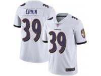 #39 Limited Tyler Ervin White Football Road Men's Jersey Baltimore Ravens Vapor Untouchable