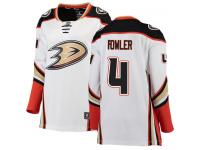 #4 Breakaway Cam Fowler Women's White NHL Jersey - Away Anaheim Ducks