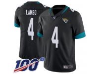 #4 Limited Josh Lambo Black Football Home Youth Jersey Jacksonville Jaguars Vapor Untouchable 100th Season