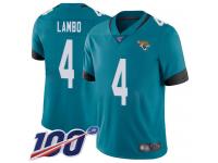 #4 Limited Josh Lambo Teal Green Football Alternate Youth Jersey Jacksonville Jaguars Vapor Untouchable 100th Season