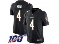 #4 Limited Sam Koch Black Football Alternate Youth Jersey Baltimore Ravens Vapor Untouchable 100th Season