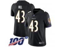 #43 Limited Justice Hill Black Football Alternate Youth Jersey Baltimore Ravens Vapor Untouchable 100th Season