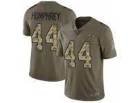 #44 Limited Marlon Humphrey Olive Camo Football Men's Jersey Baltimore Ravens 2017 Salute to Service