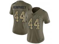 #44 Limited Marlon Humphrey Olive Camo Football Women's Jersey Baltimore Ravens 2017 Salute to Service