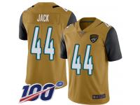 #44 Limited Myles Jack Gold Football Youth Jersey Jacksonville Jaguars Rush Vapor Untouchable 100th Season