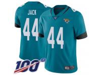 #44 Limited Myles Jack Teal Green Football Alternate Youth Jersey Jacksonville Jaguars Vapor Untouchable 100th Season