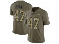 #47 Limited Jake Ryan Olive Camo Football Youth Jersey Jacksonville Jaguars 2017 Salute to Service