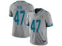 #47 Limited Jake Ryan Silver Football Youth Jersey Jacksonville Jaguars Inverted Legend