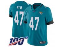 #47 Limited Jake Ryan Teal Green Football Alternate Youth Jersey Jacksonville Jaguars Vapor Untouchable 100th Season