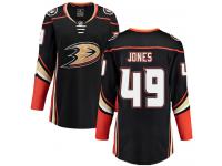 #49 Breakaway Max Jones Women's Black NHL Jersey - Home Anaheim Ducks