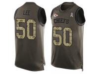 #50 Darron Lee Green Football Men's Jersey Kansas City Chiefs Salute to Service Tank Top