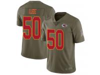 #50 Limited Darron Lee Olive Football Men's Jersey Kansas City Chiefs 2017 Salute to Service