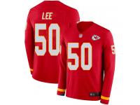 #50 Limited Darron Lee Red Football Youth Jersey Kansas City Chiefs Therma Long Sleeve