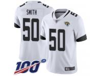 #50 Limited Telvin Smith White Football Road Youth Jersey Jacksonville Jaguars Vapor Untouchable 100th Season