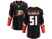 #51 Breakaway Blake McLaughlin Women's Black NHL Jersey - Home Anaheim Ducks