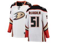 #51 Breakaway Blake McLaughlin Women's White NHL Jersey - Away Anaheim Ducks