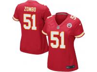 #51 Frank Zombo Kansas City Chiefs Home Jersey _ Nike Women's Red NFL Game