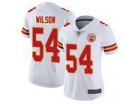 #54 Elite Damien Wilson White Football Road Women's Jersey Kansas City Chiefs Vapor Untouchable