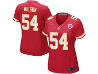 #54 Game Damien Wilson Red Football Home Women's Jersey Kansas City Chiefs