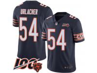 #54 Limited Brian Urlacher Navy Blue Football Home Men's Jersey Chicago Bears 100th Season